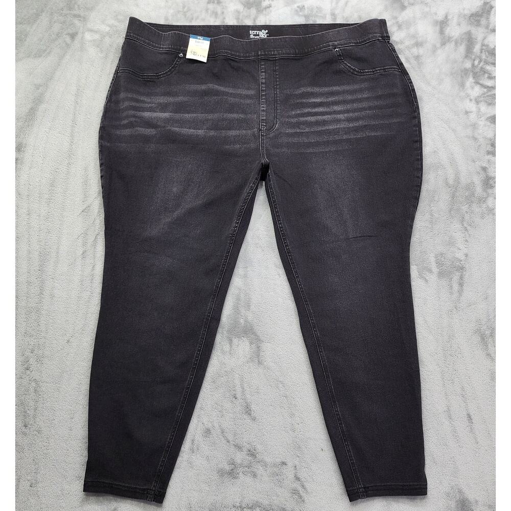 NEW Terra & Sky Jeans Womens 4X Black High Rise Skinny Leg Stretch‎ Denim Casual